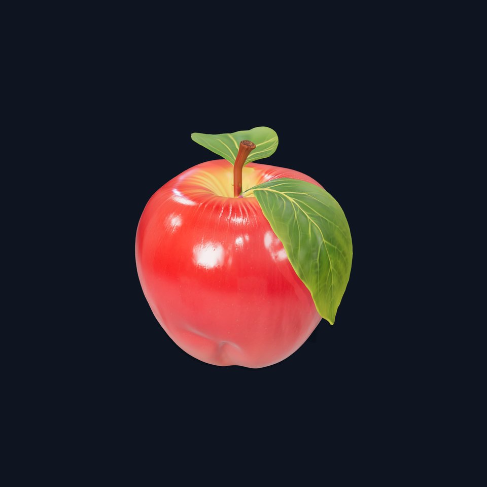 Glossy Red Apple model pack